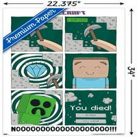 Minecraft - Прост комичен плакат на Стив Крипър, 22.375 34
