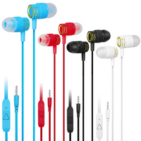 Urban R кабелни слушалки в ухо с микрофон за огън на с кабел без заплитане, шумно ухоти, дълбоки баси, в силиконови съвети за уши за уши