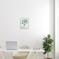 Ступел индустрии диви цветя маргаритки цветен букет подреждане стъклена ваза Живопис сива рамка изкуство печат стена изкуство, дизайн от Синди Джейкъбс