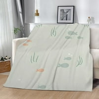 Одеяло фланелен модел печат по-топъл комфорт ултра меко удобно уютно одеяло за хвърляне за пътуване най-добрите размери на подаръци