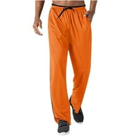 Safuny товарни панталони за мъже меки пълни панталони с джобни висок масивен цвят мода есента зима дълги панталони удобни салони ежедневни оранжеви m