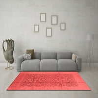 Ahgly Company Indoor Square Oriental Red Industrial Area Rugs, 8 'квадрат