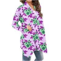 Lydiaunistar Time и Tru Winter Coats for Women Clearance Sale Fashionmass Mashible Longlyse Floral Printed Cardigan Jacket Purple Purple