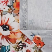 Дамски летни ежедневни модни флорални щампи с къс ръкав в-врата Суинг рокля