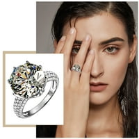 Диамантен пръстен на Rose Ring Ring, голям диамантен пръстен, пръстен за спар-кле, лек пръстен, нов творчески пръстен, може да бъде подреден за носене на женски моден пръстен, може да се регулира винтидж пръстени