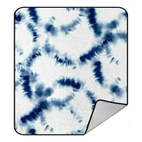 Indigo Blue Tie Dye Throing Одеялото Одеяла Плюшено одеяло