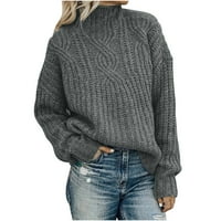 adviicd плюс размер пуловер жени пуловер графичен огромен пуловери за пуловери Небрежни разхлабени върхове с дълъг ръкав