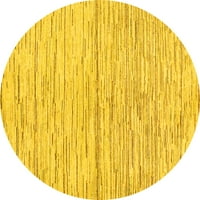 Агли Компания Вътрешен Кръг Плътен Жълт Модерна Зона Килими, 5 ' Кръг