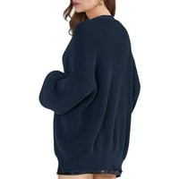 Елегантно свободно дами жилетка палто жени ежедневни кардигански пуловер палто бутон надолу с дълъг ръкав с големи размери жилетки