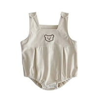 Rovga Bodysuit for Boys Baby Girls Boys Ribbed памучен без ръкави летни ромови боди дрехи