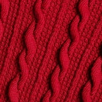 Noilla дамски джъмпер върхове солиден цвят пуловер плюс размер пуловер жени уютни плетени пуловери с дълъг ръкав голям червен l