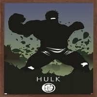 Marvel Heroic Silhouette - Плакат за стена Hulk, 14.725 22.375