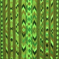 Агли Компания Вътрешен Правоъгълник Ориенталски Зелени Традиционни Килими Площ, 4 '6'