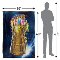 Marvel Infinity Gauntlet Силно изобразено копринено докосване Супер меко одеяло 50 60