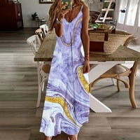 Charella женски летен градиент печат с v-образно деколте рокля за без ръкави лилаво, l
