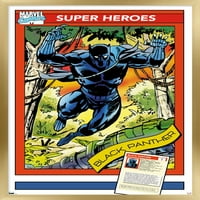 Marvel Trading Cards - Плакат за стена на Black Panther, 22.375 34 Framed