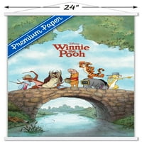 Disney Winnie the Pooh: Филм - Плакат за един лист стена с дървена магнитна рамка, 22.375 34