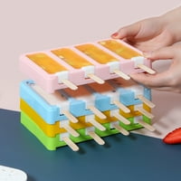 Поставете ледена поп плесен - Точно детайлен DIY Craft Plastic Plastic Easy Release Ice Cream Maker с запаси за домакински капаци с капак