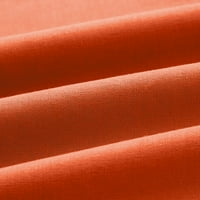 Лятна рокля от летен плътен цвят на женската рокля с късо ръкави с а-лайн, оранжева, xxxxxl