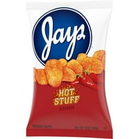 Картофени чипсове на Jays, горещи неща, чанта от унция
