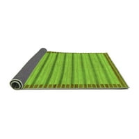 Ahgly Company Indoor Round Oriental Green Modern Area Rugs, 4 'Round
