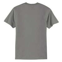 Мъжки основна смес памучен полиестер тениска средно сиво m